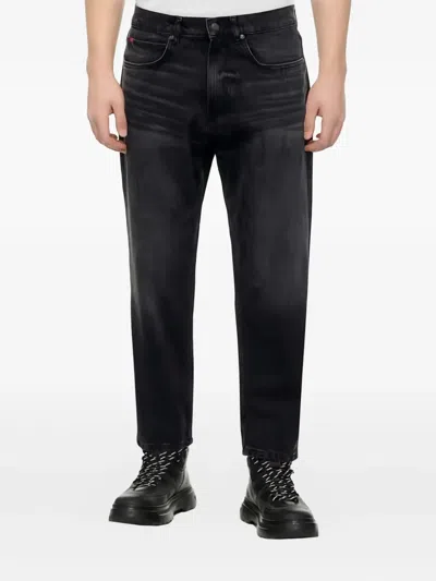 Hugo Boss Button-fastening Jeans In Black