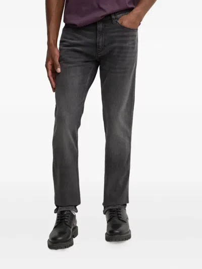 Hugo Boss Button-fastening Jeans In Gray