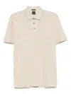 Hugo Boss Button-fastening Linen-blend Polo Shirt In Pink