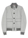 Hugo Boss Button-fastening Pocket Bomber Jacket In Gray