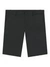 Hugo Boss Water-repellent Shorts With Easy-iron Finish In Black
