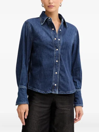 Hugo Boss Button Fastening Shirt In Blue