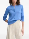Hugo Boss Button-front Cardigan In Blue