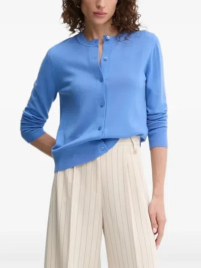 Hugo Boss Button-front Cardigan In Blue