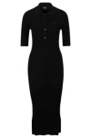 HUGO BOSS BUTTON-PLACKET DRESS WITH DOUBLE MONOGRAM