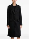 Hugo Boss Button Pocket Coat In Black