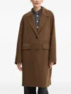 Hugo Boss Coat Boss Woman Color Coffee In Brown