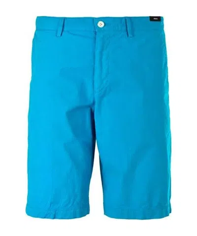 Hugo Boss Button Shorts In Blue