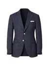 Hugo Boss Button Single-breasted Blazer In Blue