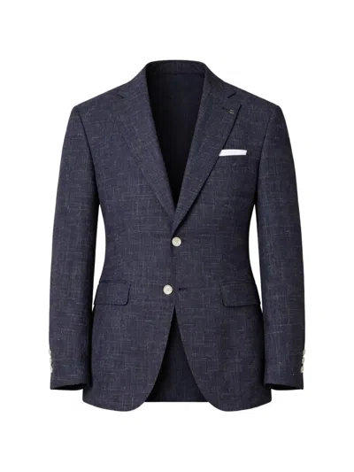 Hugo Boss Button Single-breasted Blazer In Blue