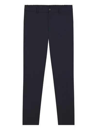 Hugo Boss Washable Slim-fit Trousers In A Wool Blend In Blue