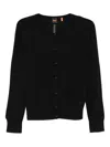 Hugo Boss Button-up Cardigan In Black