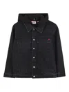 Hugo Boss Button-up Hooded Jacket In Black