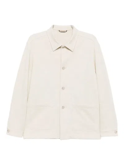 Hugo Boss Button-up Shirt Jacket In White