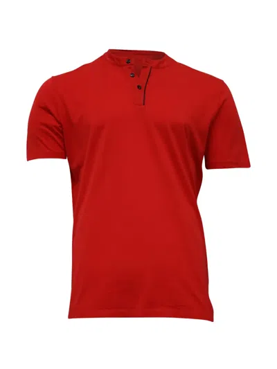 Pre-owned Hugo Boss Button-up T-shirt In Red