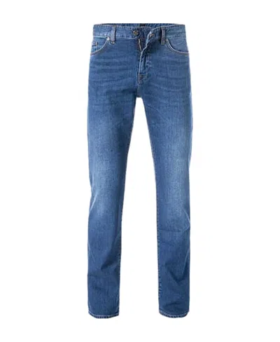 HUGO BOSS BUTTON ZIPPER DENIM TROUSERS