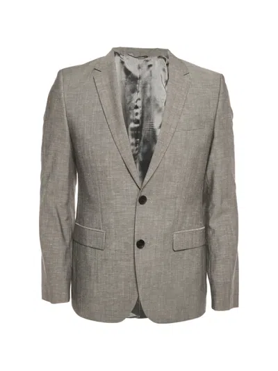 Pre-owned Hugo Boss Buttoned Blazer In Gray