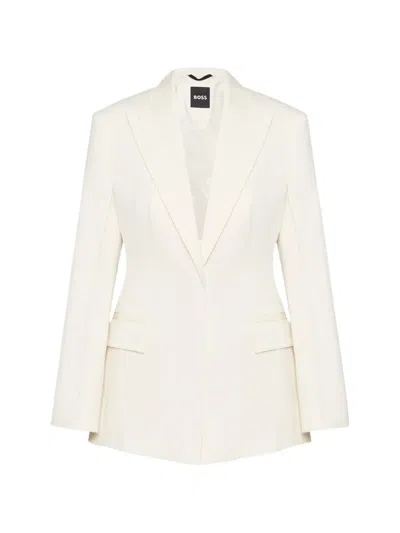 Hugo Boss Buttoned Blazer In White
