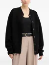 Hugo Boss Buttoned Cardigan In Black