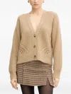 Hugo Boss Buttoned Cardigan In Neutral