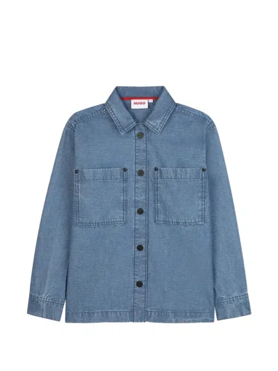 Hugo Boss Buttoned Chest-pocket Shirt In Blue