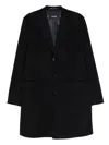 Hugo Boss Structured Blue Coat With Tailored Design In Blue