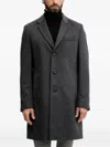 Hugo Boss Boss Hyde Wool-blend Coat In Gray