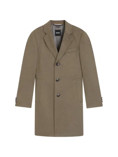 Hugo Boss Buttoned Coat In Gray