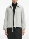 Hugo Boss Regular-fit Padded Coach Jacket In A Wool Blend In Gray