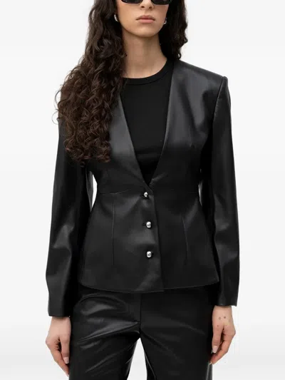 Hugo Boss Buttoned Jacket In Black