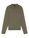 Hugo Boss Regular-fit Knit Polo In Virgin Wool In Green