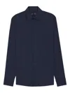 Hugo Boss Buttoned Long-sleeve Shirt In Blue