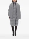 Hugo Boss Pashiza Reversible Long Down Jacket In Gray