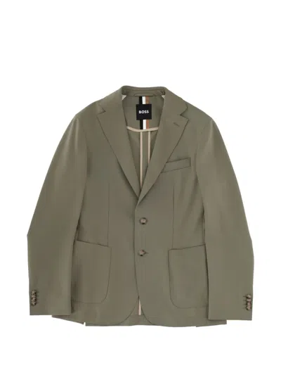 Hugo Boss Buttoned Pocket Jacket In Green