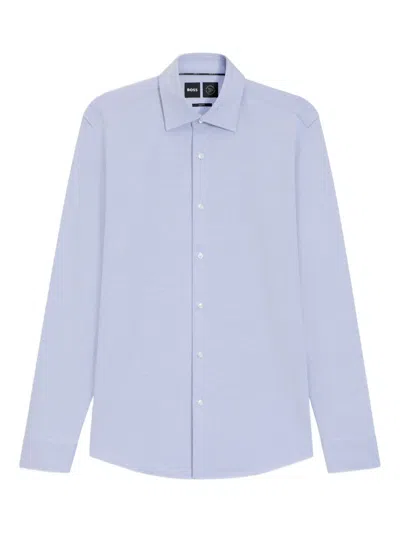 Hugo Boss Beckham X Slim-fit Shirt In Oxford Cotton In Blue