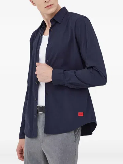 Hugo Boss Buttoned Shirt In Blue