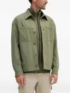 Hugo Boss Buttoned Shirt Jacket In Green