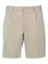 Hugo Boss Buttoned Shorts In Neutrals
