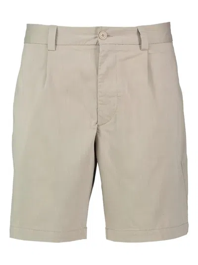 Hugo Boss Buttoned Shorts In Neutrals