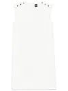 Hugo Boss Buttoned-shoulders Mini Dress In White