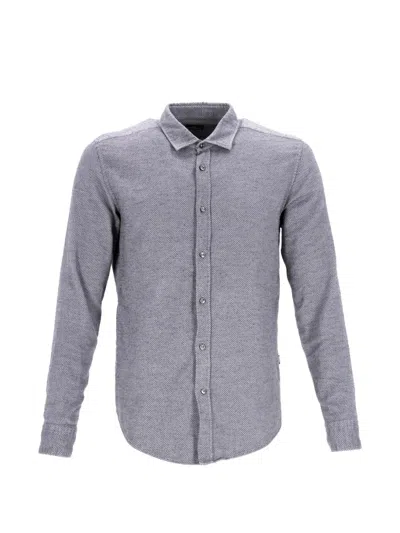 Pre-owned Hugo Boss Buttoned Slim-fit Shirt In Gray