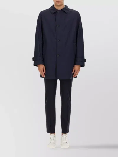 HUGO BOSS BUTTONED TRENCH COAT POCKETS