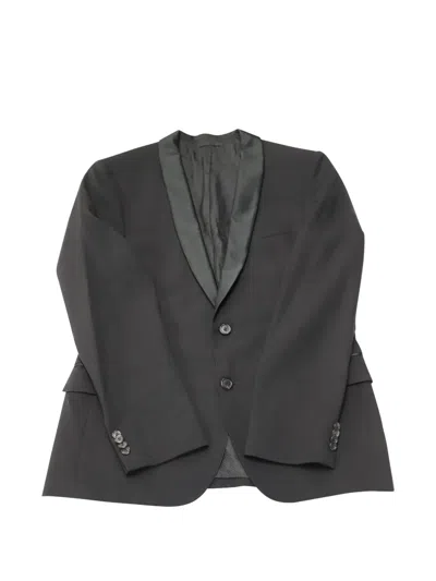 Pre-owned Hugo Boss Buttoned Tuxedo Blazer In Black