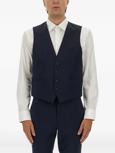 Hugo Boss Hugo Slim Fit Vest In Blue