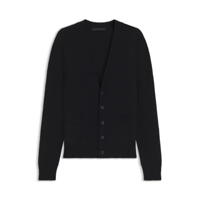 Hugo Boss By Beckham Cardigan In A Cotton Blend In Black