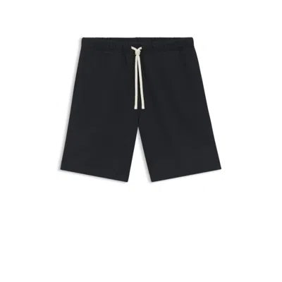 Hugo Boss By Beckham Shorts In Cotton Terry In Blue