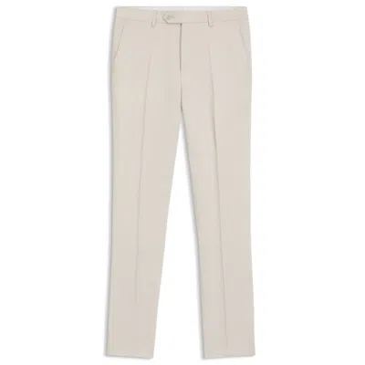 Hugo Boss By Beckham Slim-fit Pants With Micro Pattern In Gray