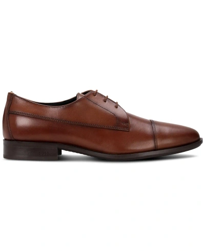 Hugo Boss Boss By  Men's Colby Derby Cap-toe Dress Shoes In Medium Brown