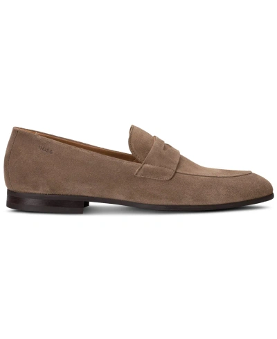Hugo Boss Gavrie-loaf Mocassins In Medium Beige