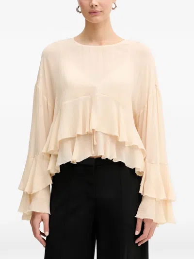 Hugo Boss C Bleja Blouse In Neutral